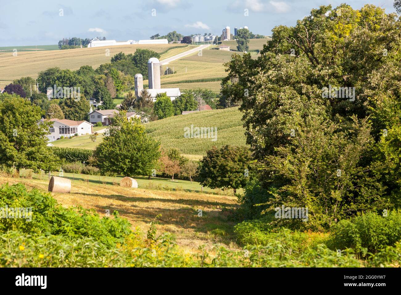 Iowa.  Farms near La Motte. Stock Photo