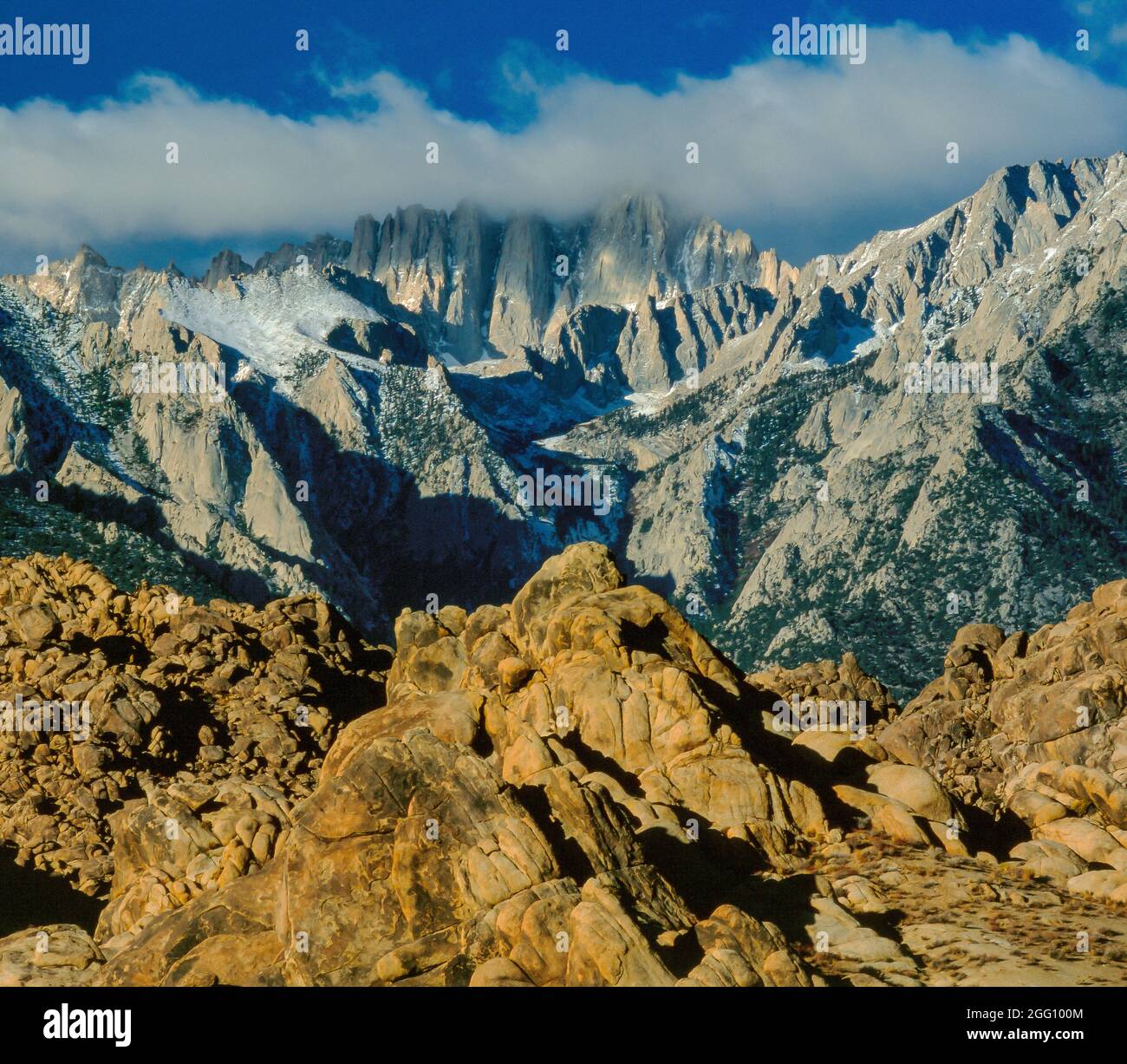 Mount Whitney, Alabama Hills, Eastern Sierra, Inyo National Forest, California Stock Photo