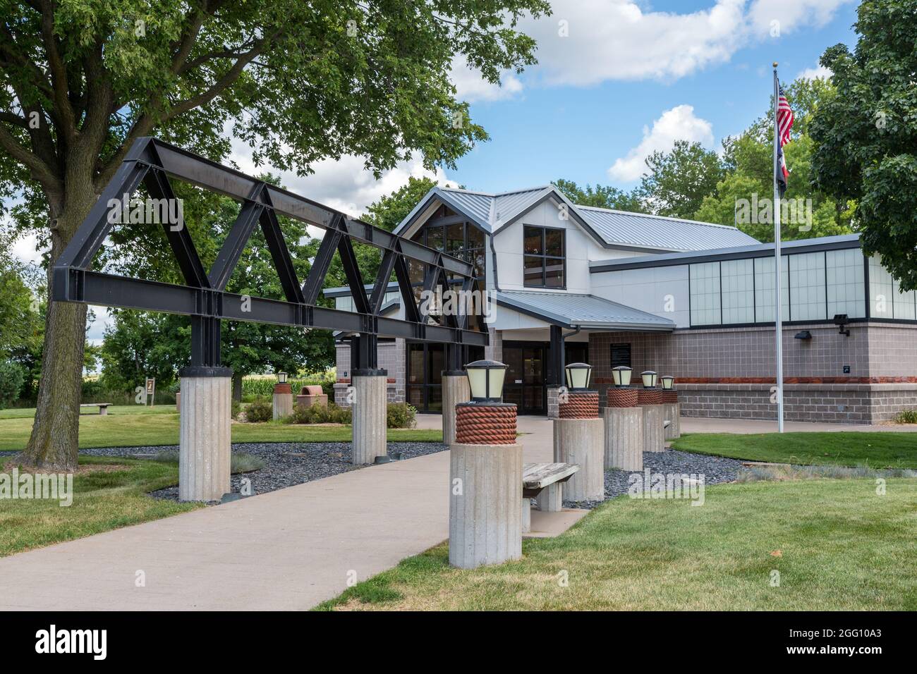 Iowa.  U.S. Interstate 80 Rest Stop near Davenport. Stock Photo