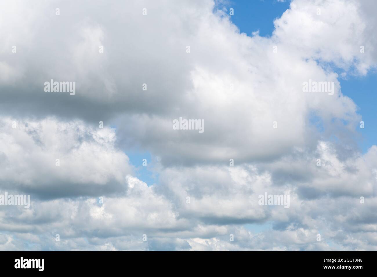 Iowa.  Cumulus Clouds. Stock Photo