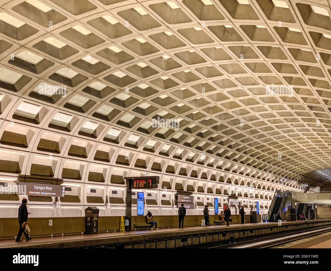 Washington DC Metro System Platform. Stock Photo