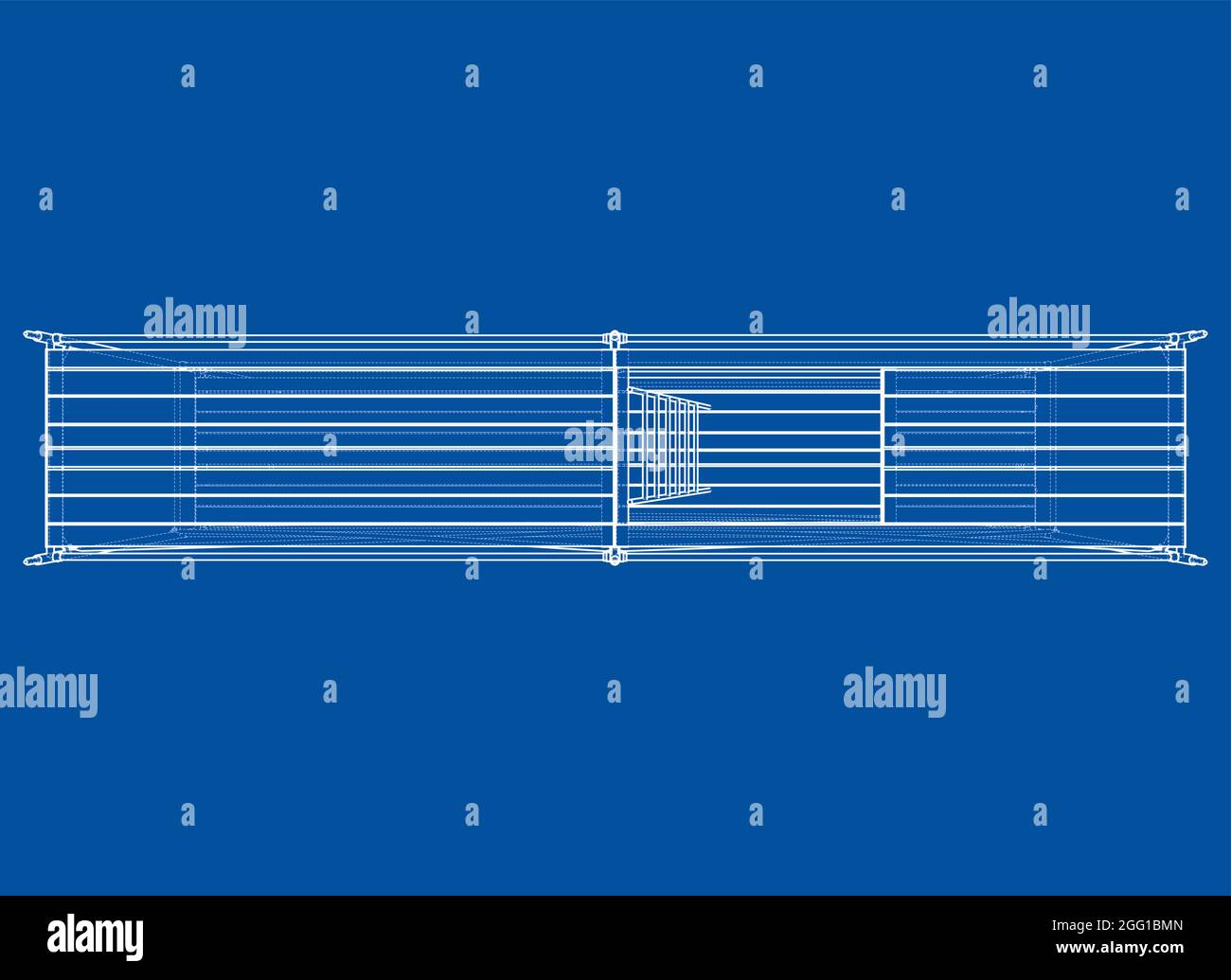 Prefabricated scaffolding. Vector Stock Vector