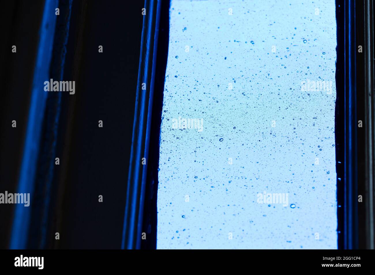 Abstract blue stained glass window Stock Photo