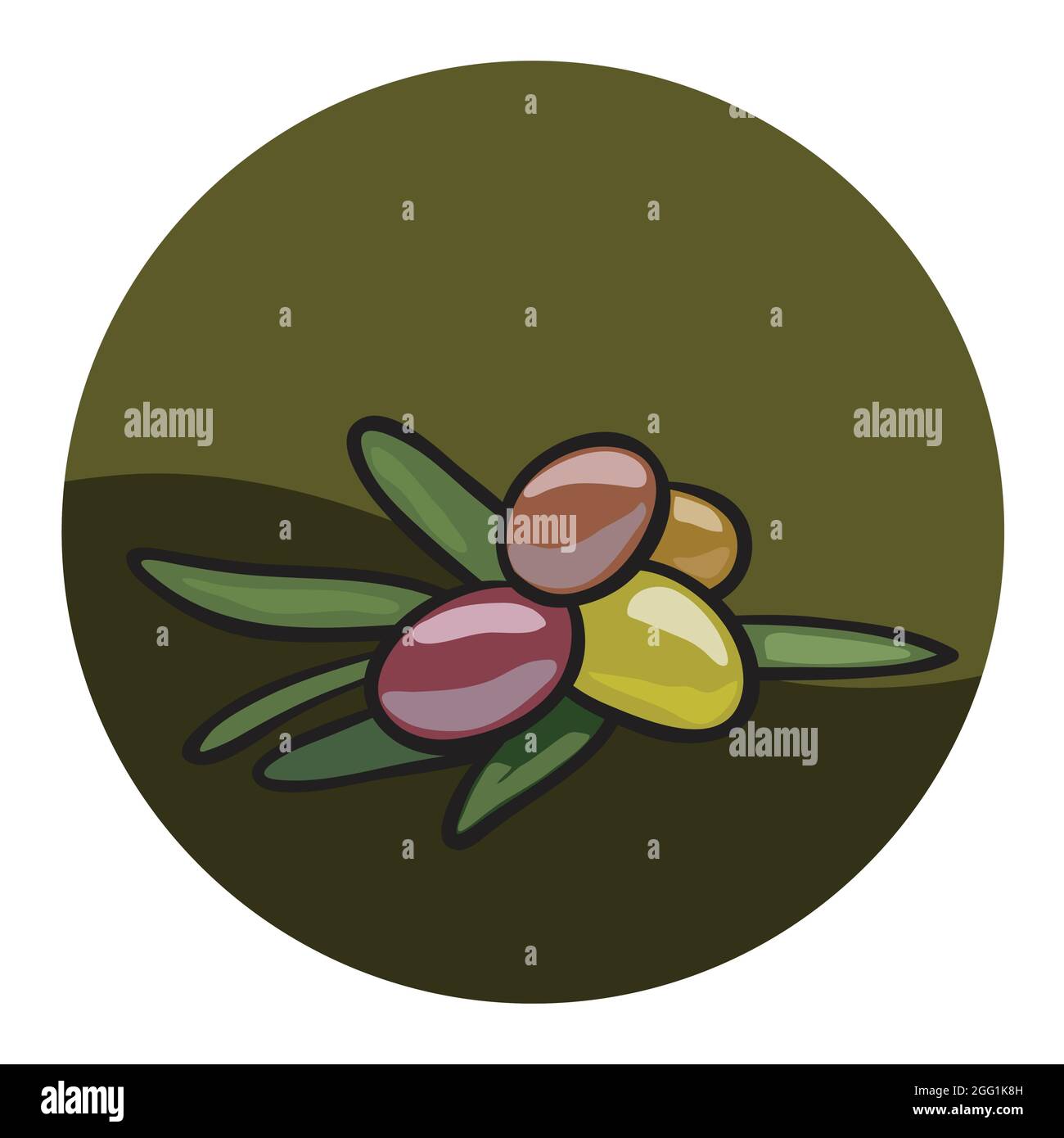 Olive fruit icon Stock Vector