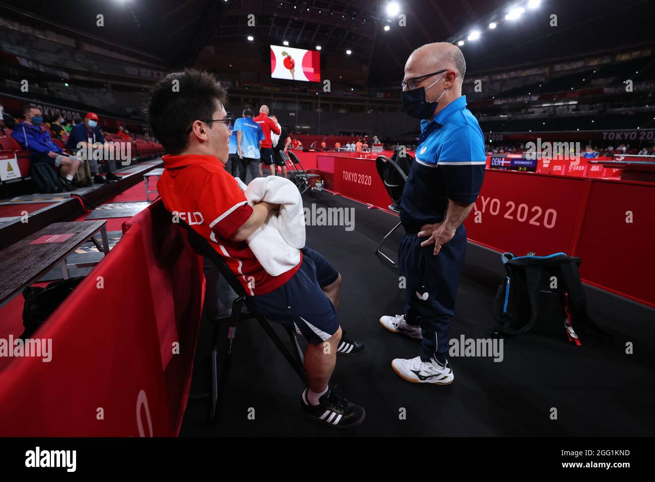 Tokyo, Japan. 25th Aug, 2021. Ian Seidenfeld (USA) Table Tennis : Men's Singles Class 6 Group B during the Tokyo 2020 Paralympic Games at the Tokyo Metropolitan Gymnasium in Tokyo, Japan . Credit: Yohei Osada/AFLO SPORT/Alamy Live News Stock Photo