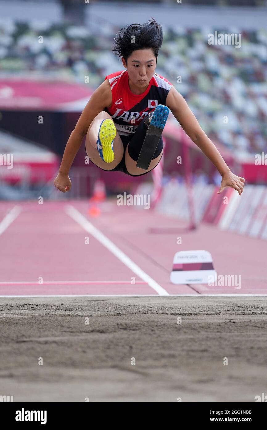 Saki TAKAKUWA of Japan in the Women's Long Jump T44 Final at Saki TAKAKUWA of Japan in the Women's Long Jump T44 Final at