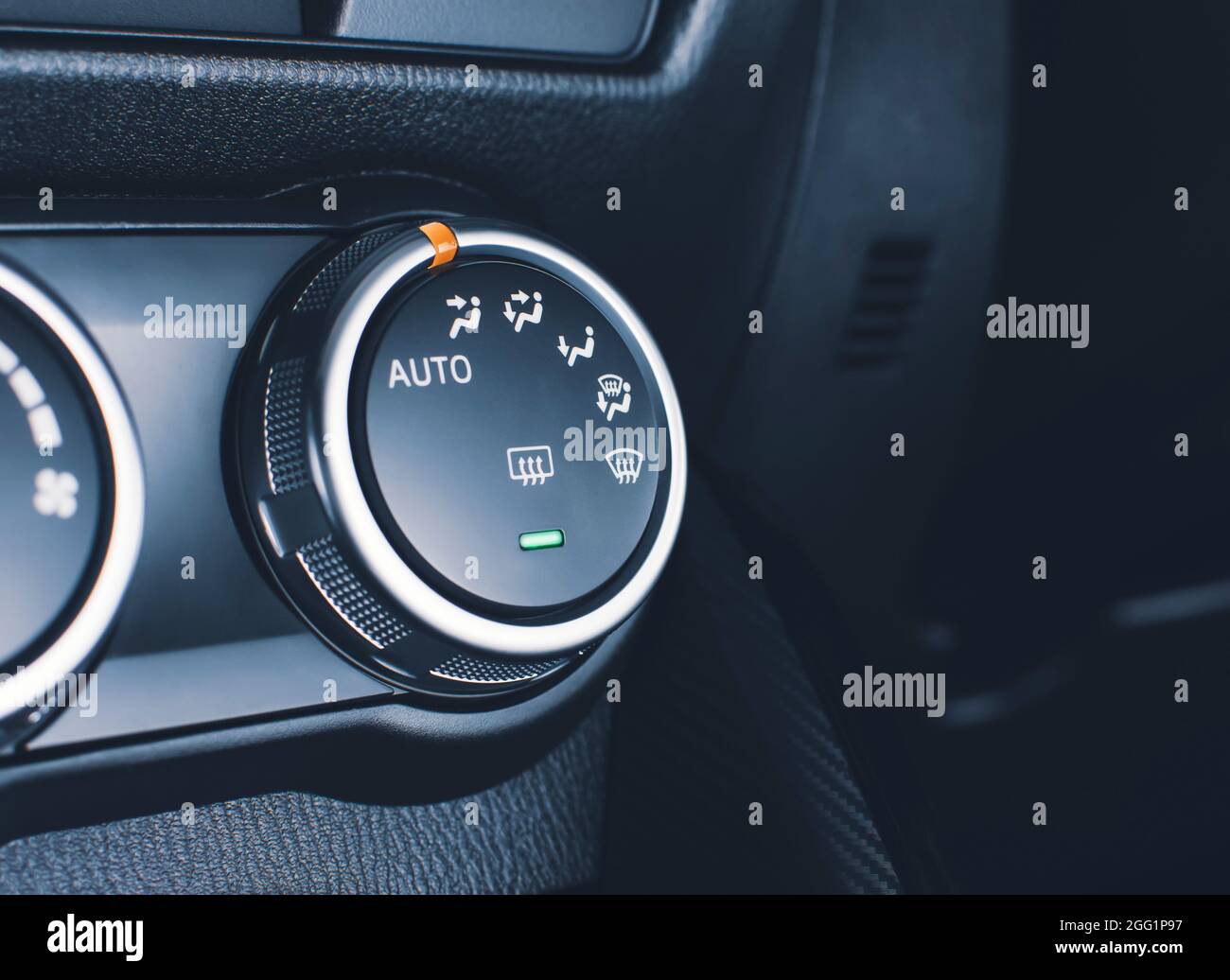 Selector button switch of the air conditioner system on car dashboard