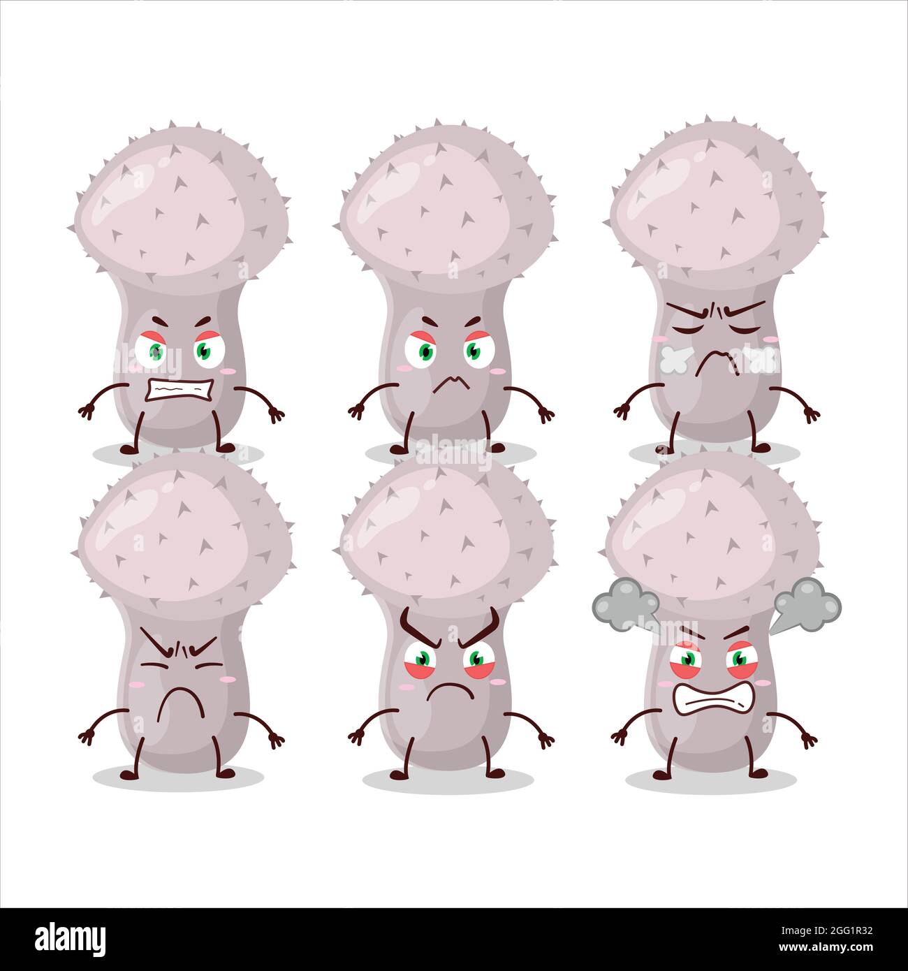Puffball cartoon character with various angry expressions. Vector  illustration Stock Vector Image & Art - Alamy