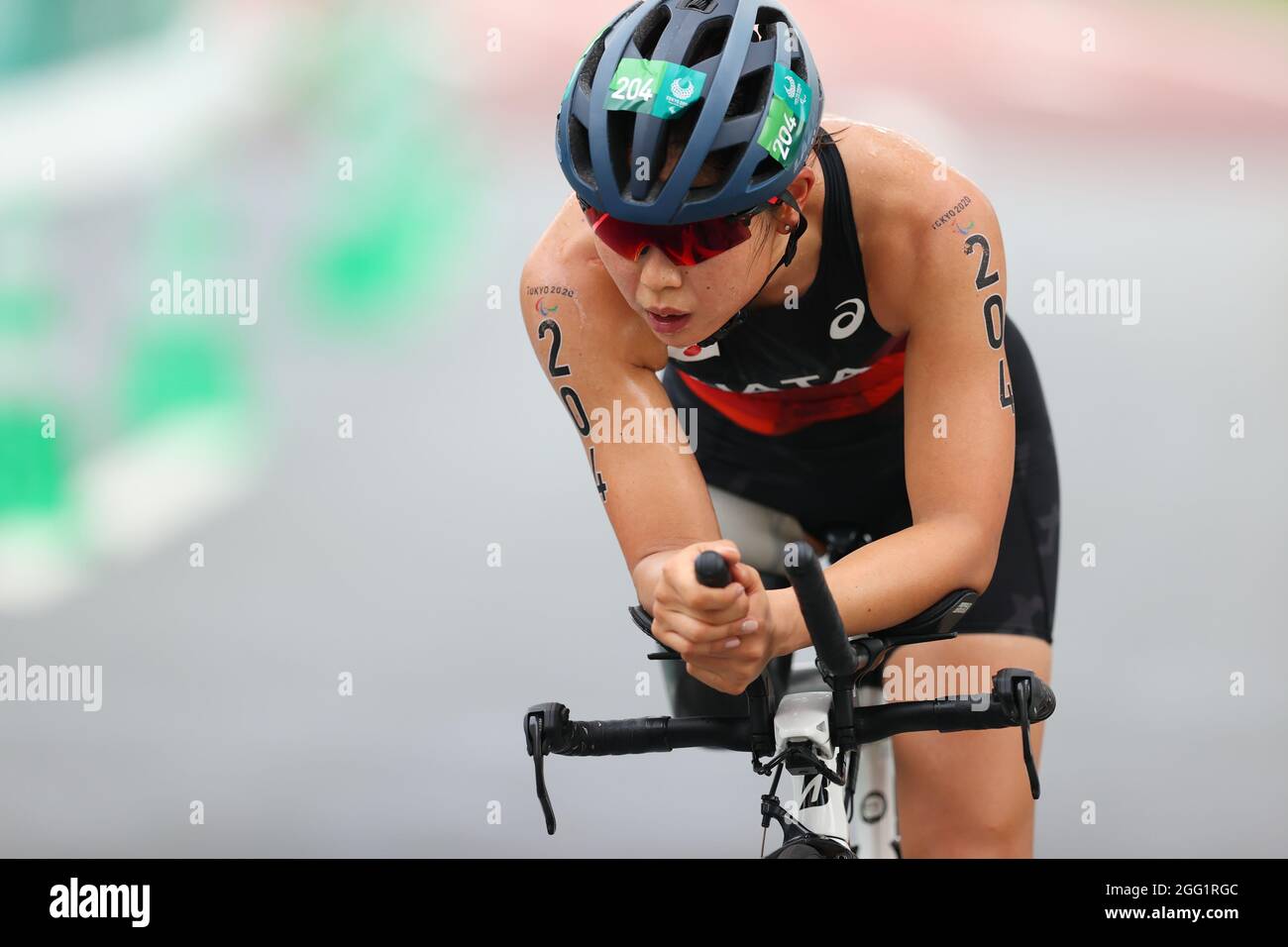 Tokyo, Japan. 28th Aug, 2021. Yukako Hata (JPN) Triathlon : Women's PTS2  during the Tokyo 2020 Paralympic