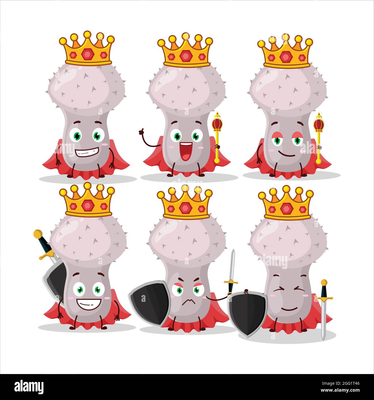 A Charismatic King puffball cartoon character wearing a gold crown Stock  Vector Image & Art - Alamy