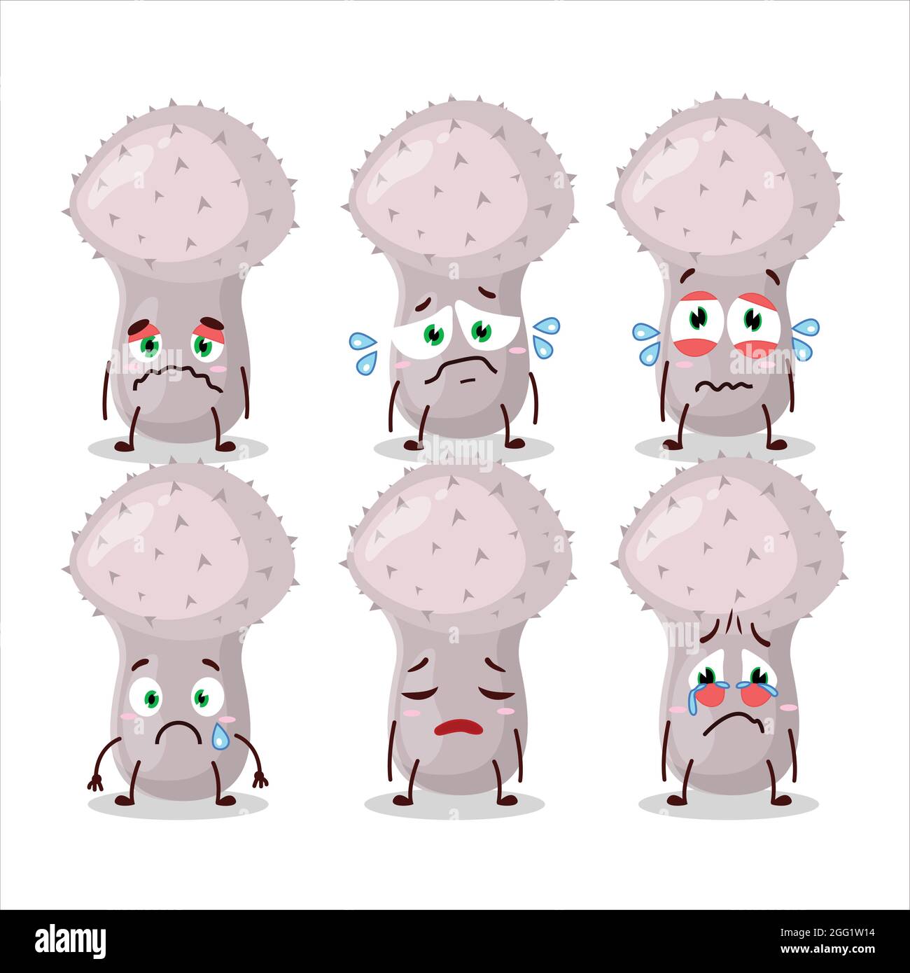 Puffball cartoon in character with sad expression Stock Vector Image & Art  - Alamy