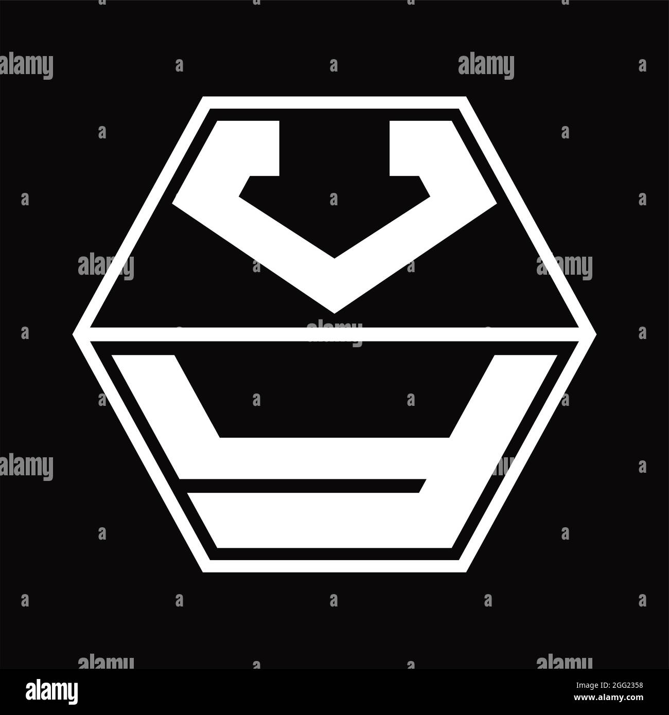 VY Logo monogram with hexagon shape up and down blackground design ...
