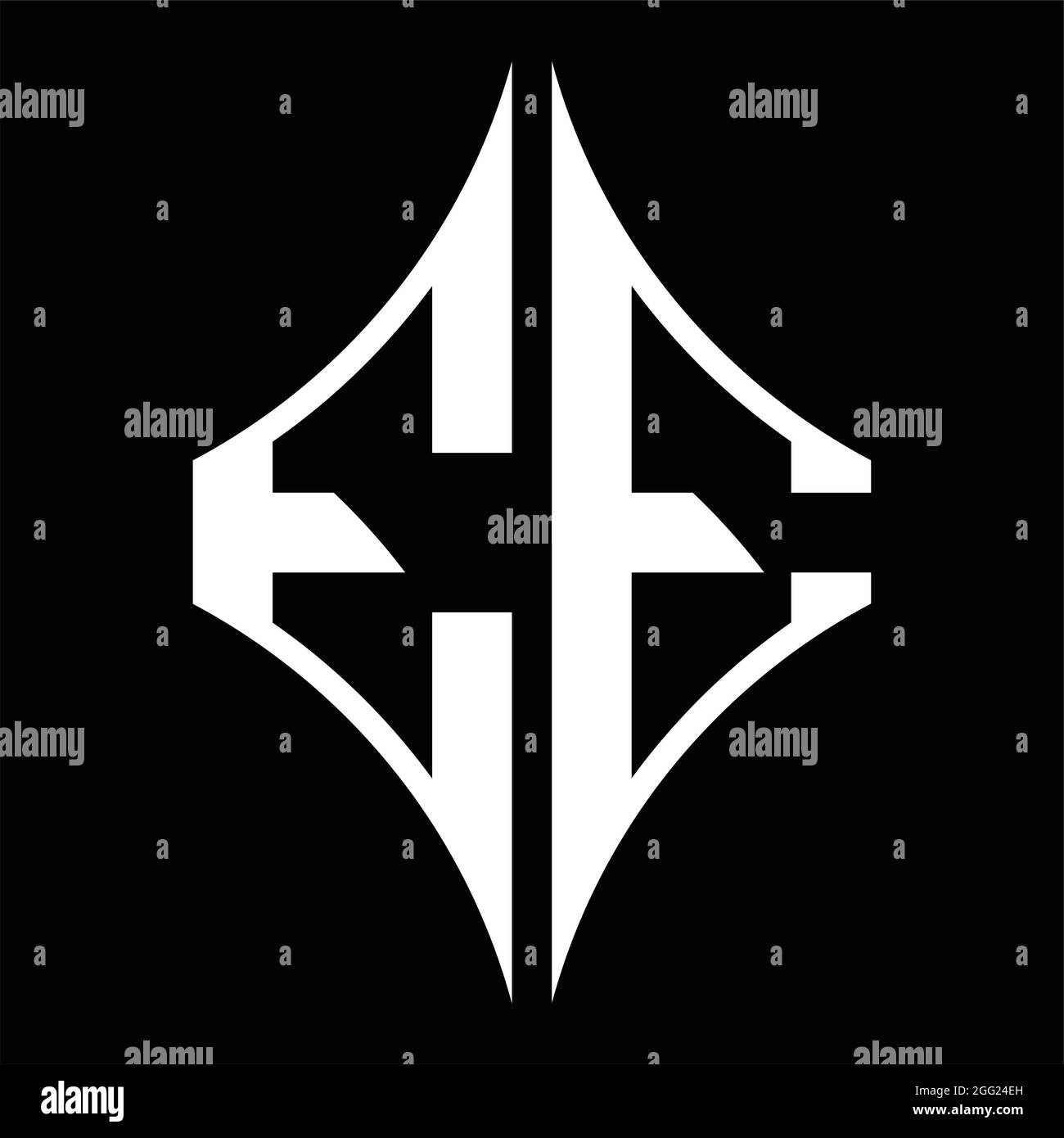 EE Logo monogram with diamond shape on blackground design template ...