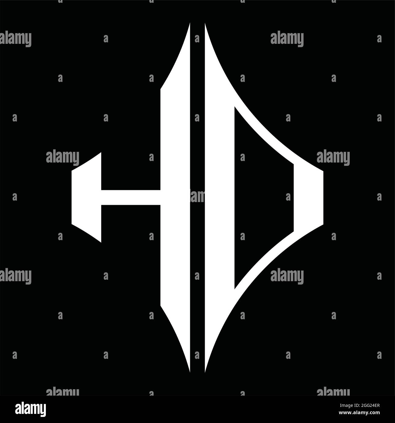 HD Logo monogram with diamond shape on blackground design template ...