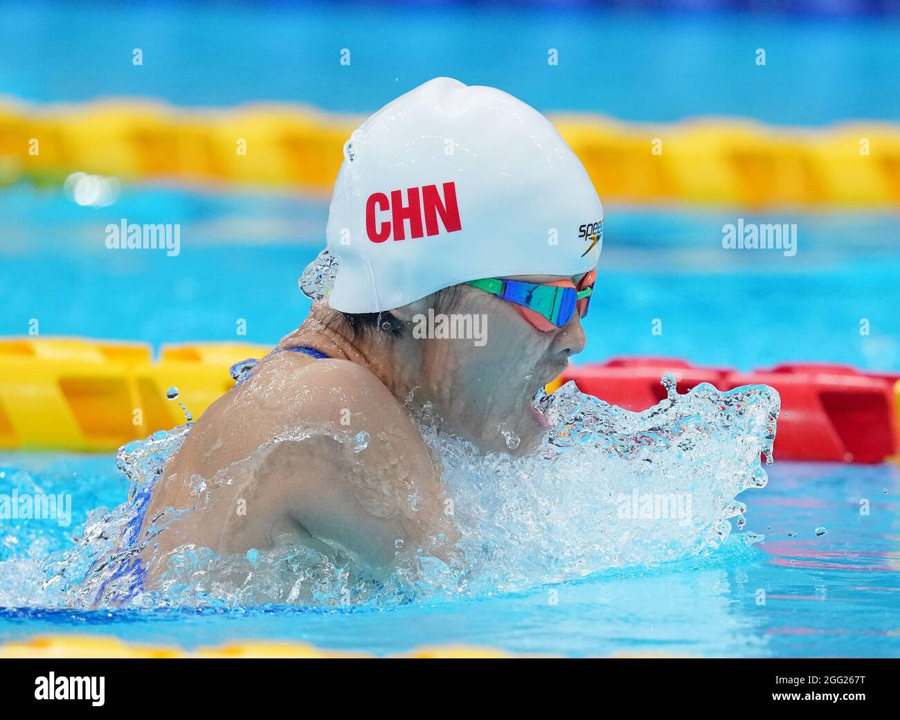 Tokyo, Japan. 28th Aug, 2021. Liu Daomin of China competes during the women's 100m breaststroke SB6 final of swimming event at the Tokyo 2020 Paralympic Games in Tokyo, Japan, Aug. 28, 2021. Credit: Cai Yang/Xinhua/Alamy Live News Stock Photo