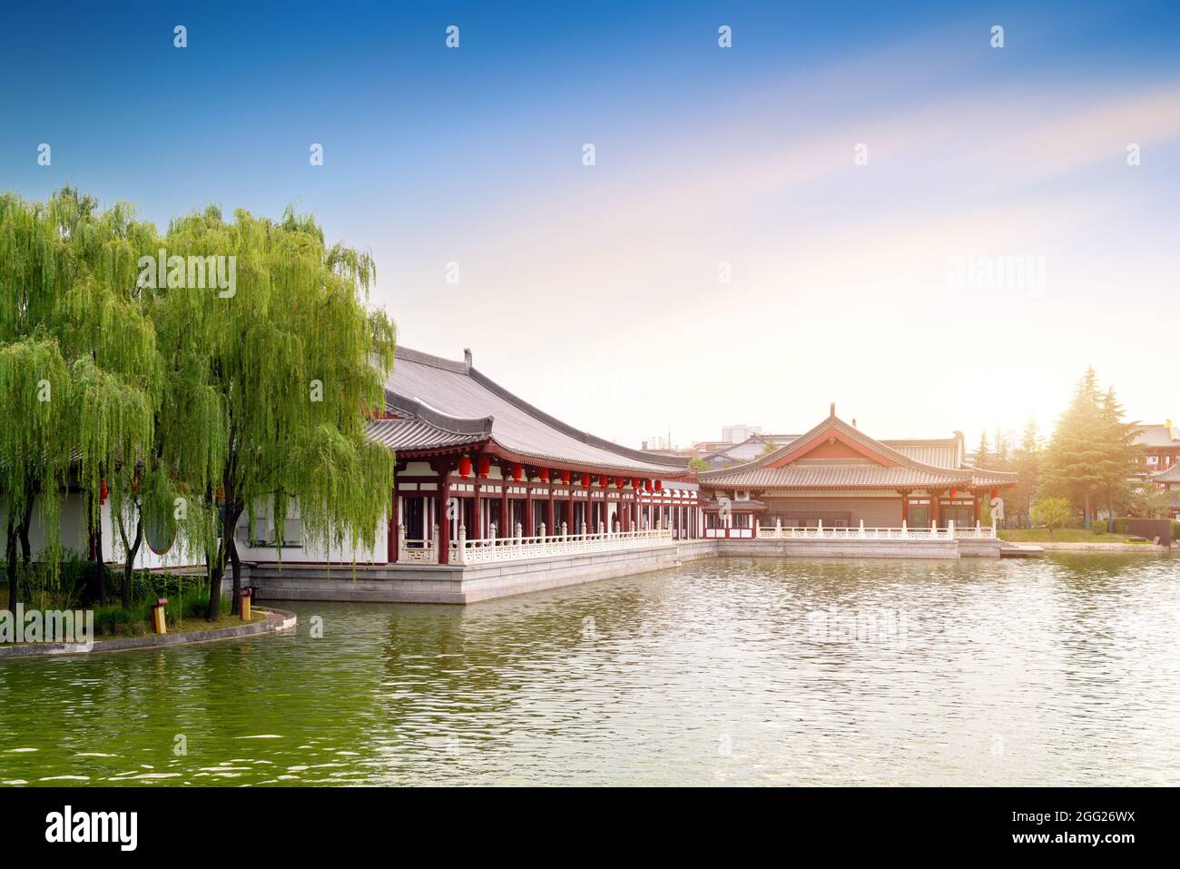 xi 'an datang furong park scenic spot scenery, this is a famous tourist scenic spot. Xi'an, China. Stock Photo