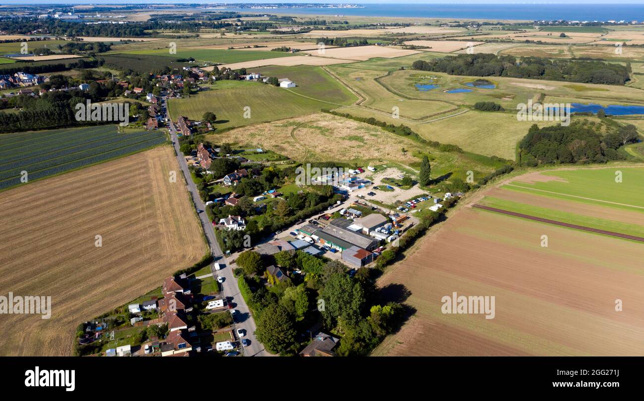 Aerial view of the Village of Worth and its surrounding Farmland Stock