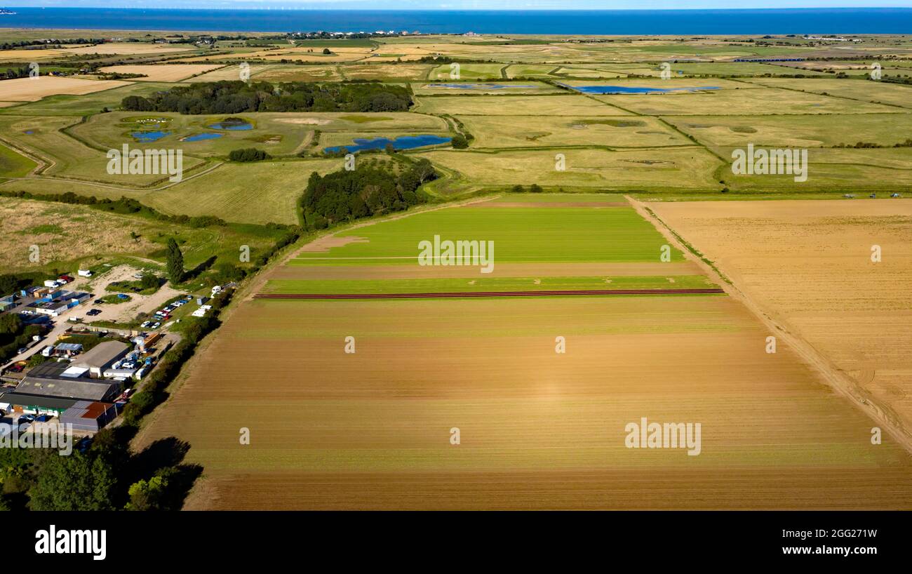 Aerial view of the Village of Greenacres Farm and the Lydden Valley