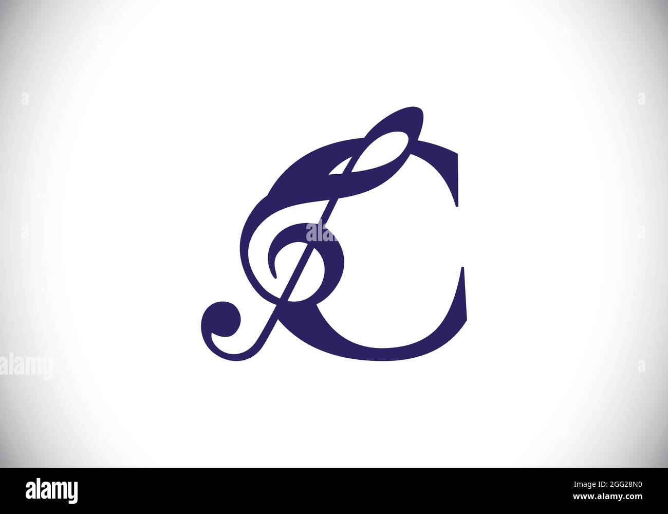 Initial C monogram alphabet with a musical note. Symphony or melody signs.  Musical sign symbol. Font emblem. Modern vector logo design template Stock  Vector Image & Art - Alamy