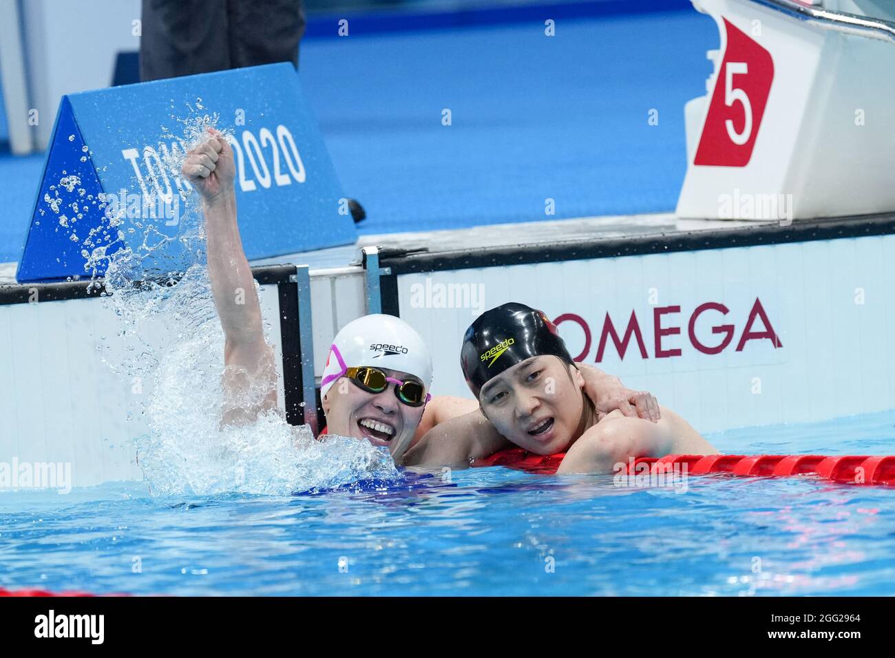 Tokyo, Japan. 28th Aug, 2021. Liu Yu (L) and Zhou Yanfei of China ...