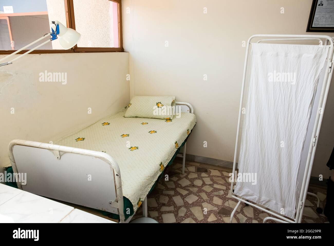 ADDIS ABABA, ETHIOPIA Aug 10, 2021 A small doctor's clinic room with