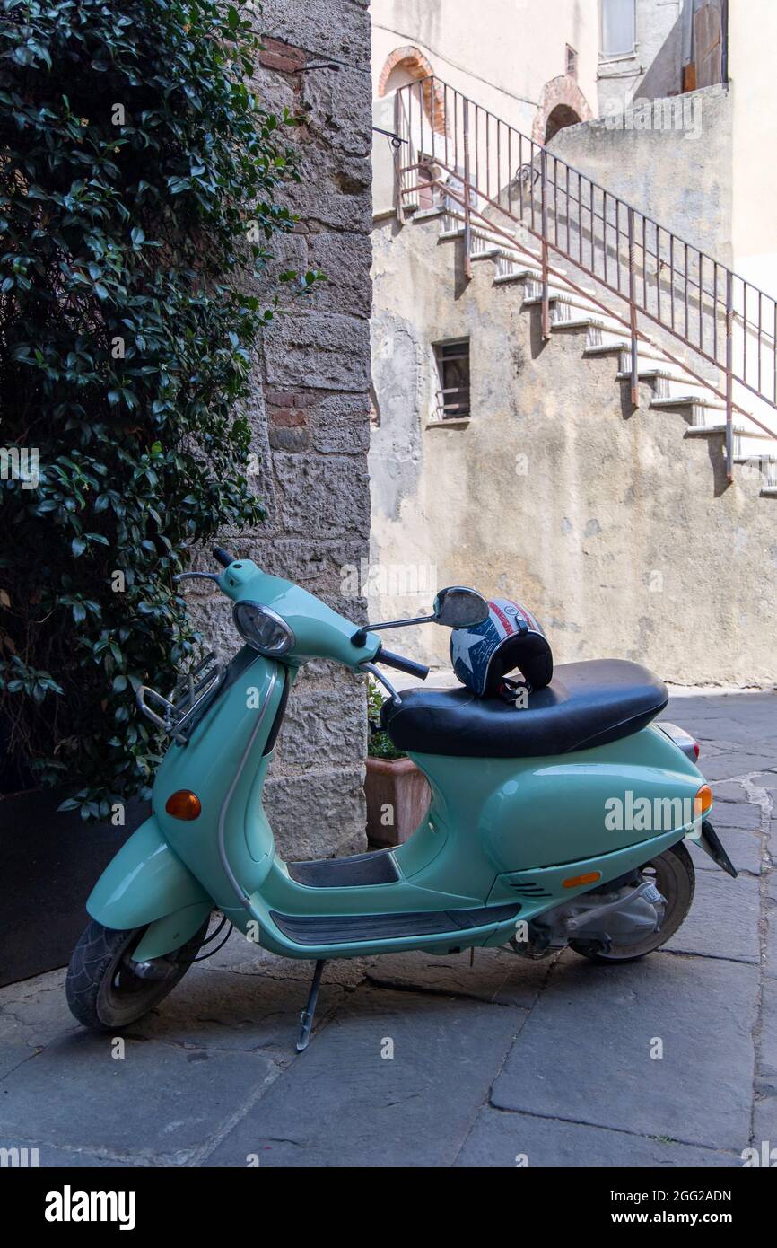 vespa scooter Montemerano Tuscany Italy Stock Photo