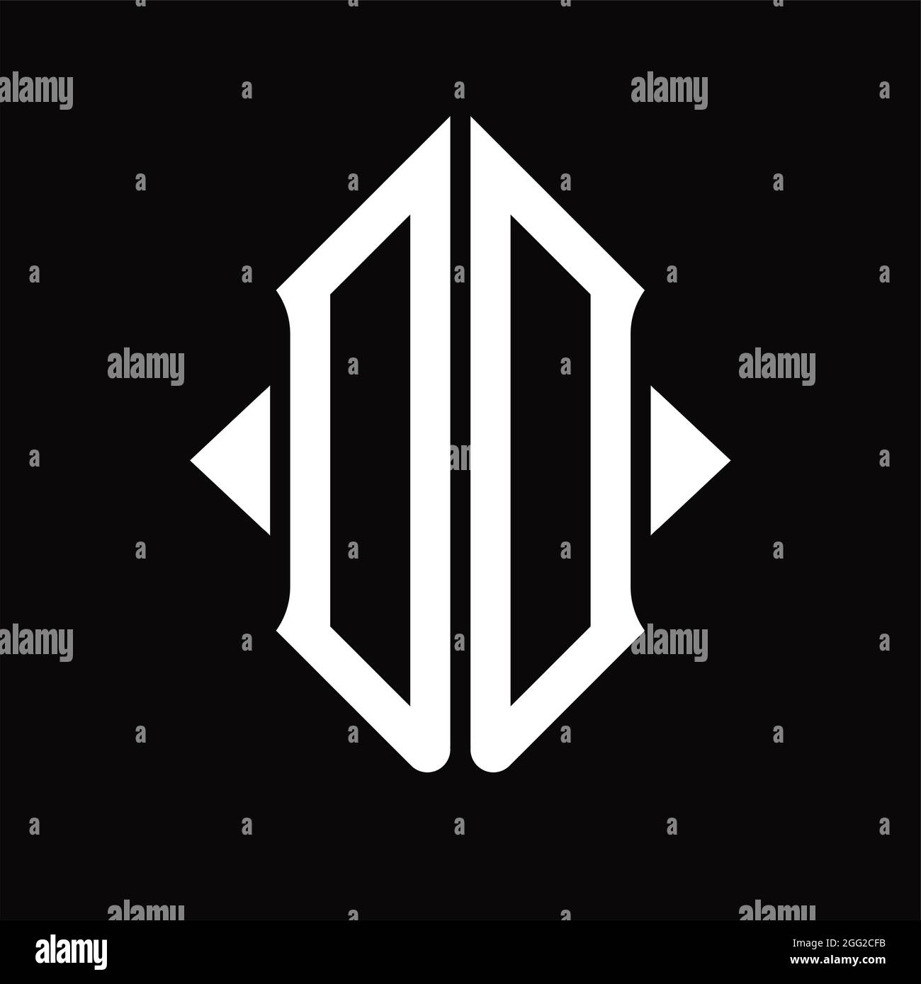 Logo monogram with shield shape outline design template isolated in ...
