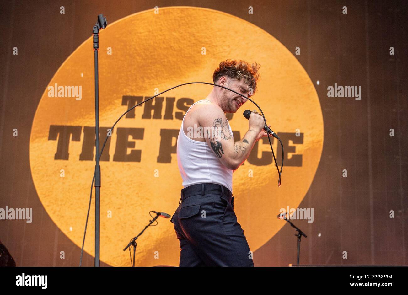 Leeds, United Kingdom, 27th Aug 2021. Pictured Tom Grennan at Leeds