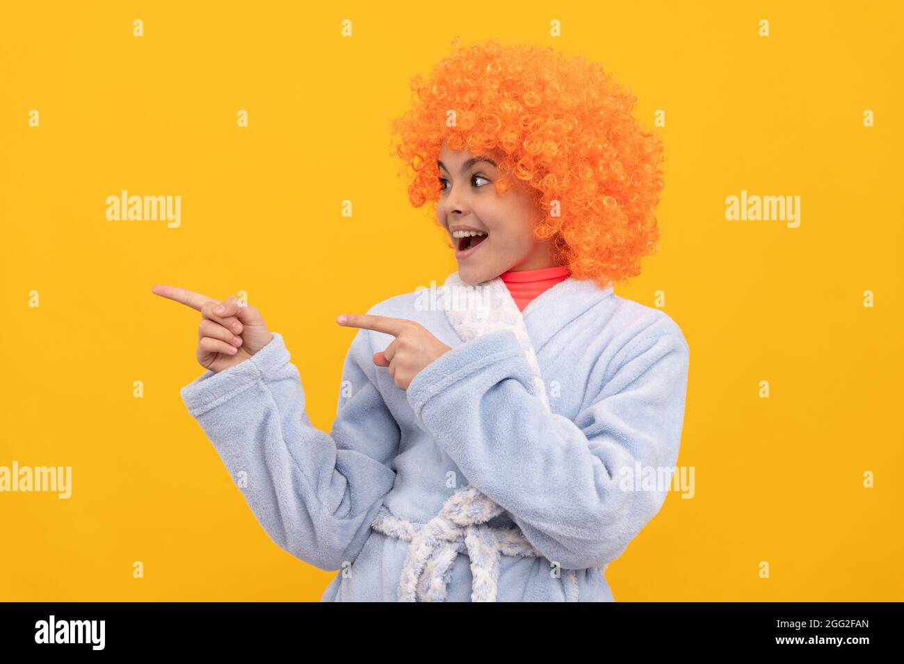 Childs orange wig deals