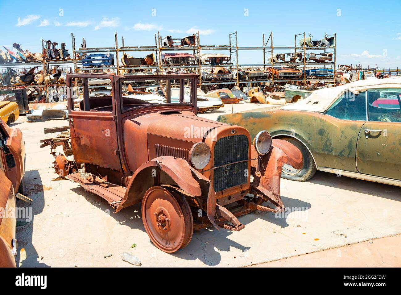 classic 1960s vintage American cars in Arizona junkyard Stock Photo - Alamy