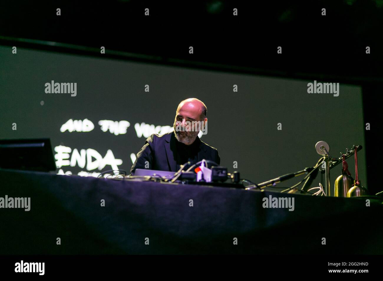 the italian composer Theo Teardo perfroms live Stock Photo