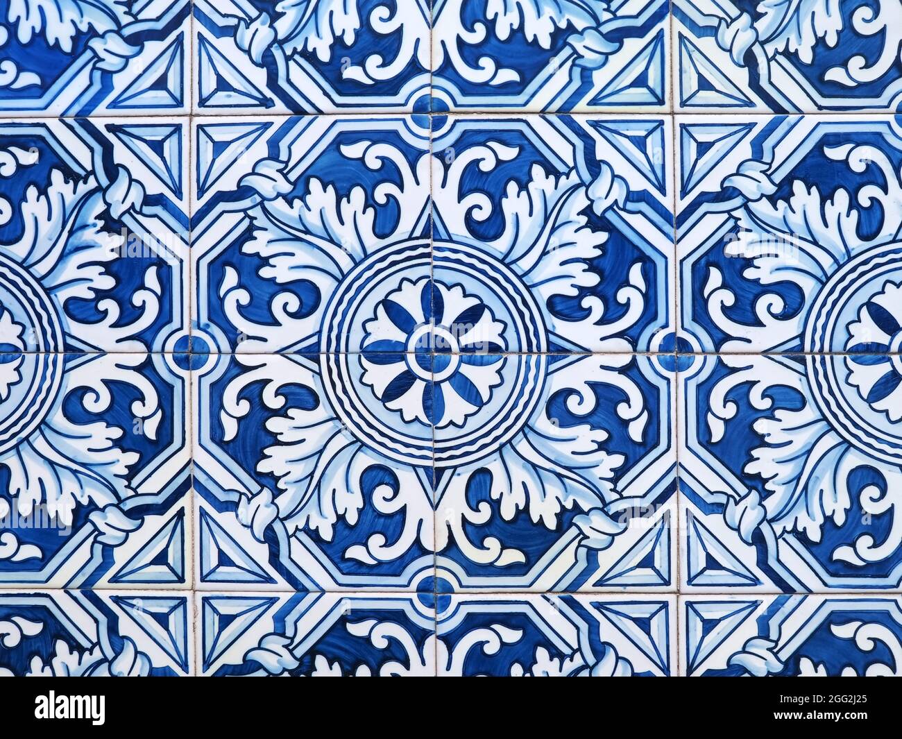 Colorful tiles of Portugal blue ornaments Stock Photo Alamy