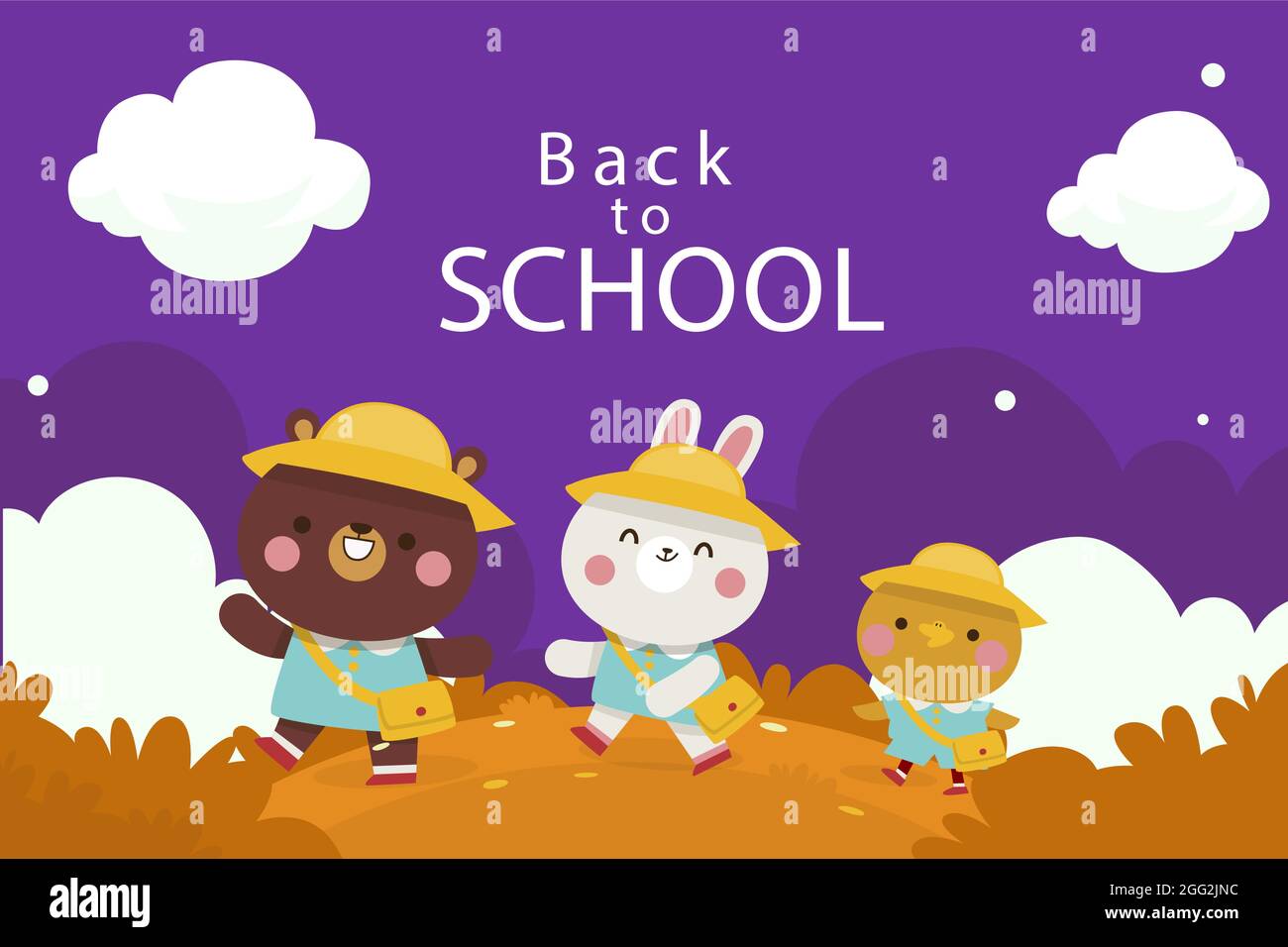 Flat back to school background Vector illustration Stock Vector Image ...