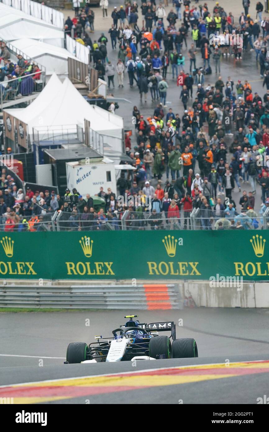 Spa Franchorchamps, Belgien. 28th Aug, 2021. 28.08.2021, Circuit de  Spa-Francorchamps, Spa-Franchorchamps, FORMULA 1 ROLEX BELGIAN GRAND PRIX  2021, in the picture Nicholas Latifi (CAN # 6), Williams Racing Credit:  dpa/Alamy Live News