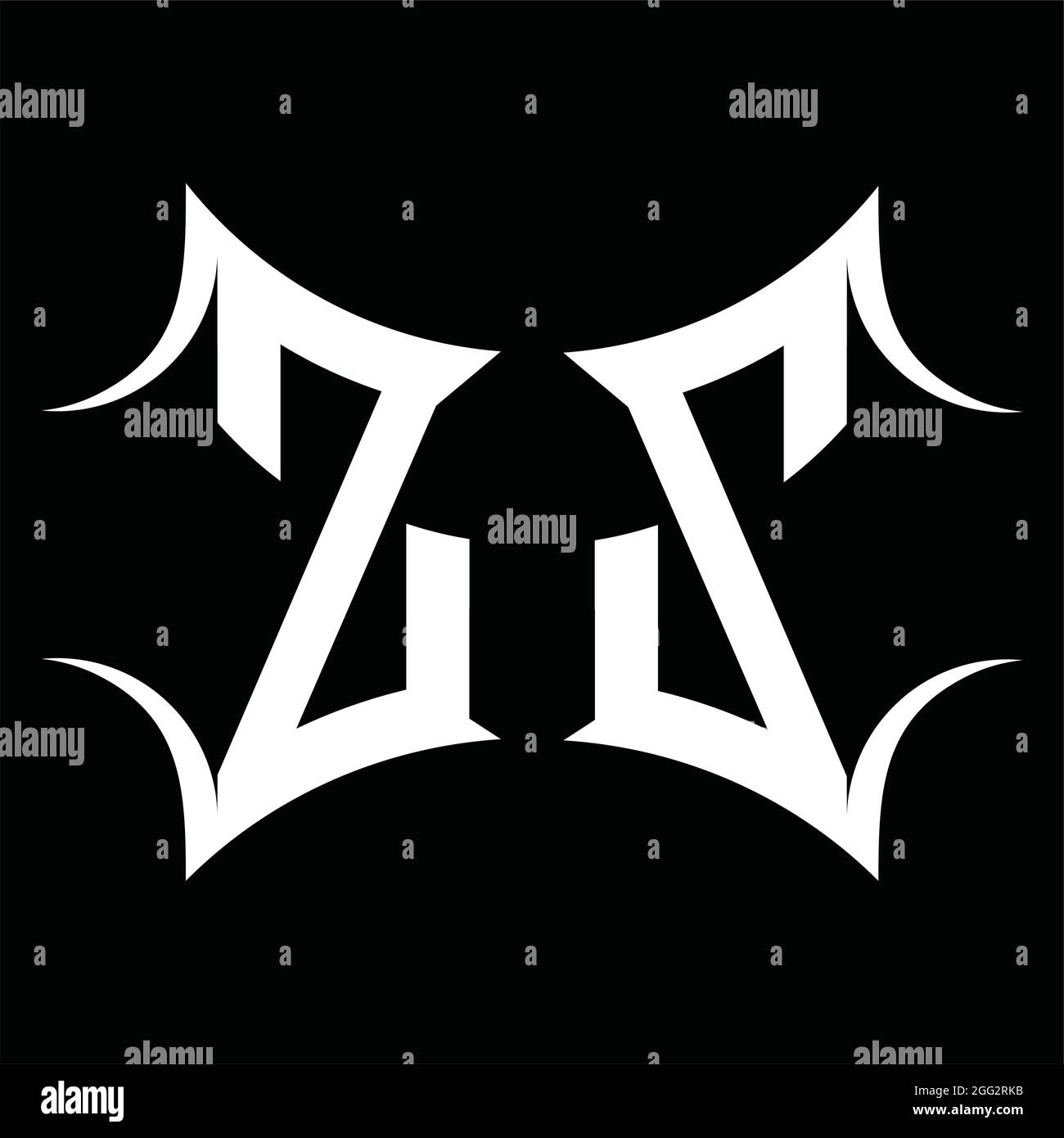 Zz monogram vector vectors hi-res stock photography and images - Alamy