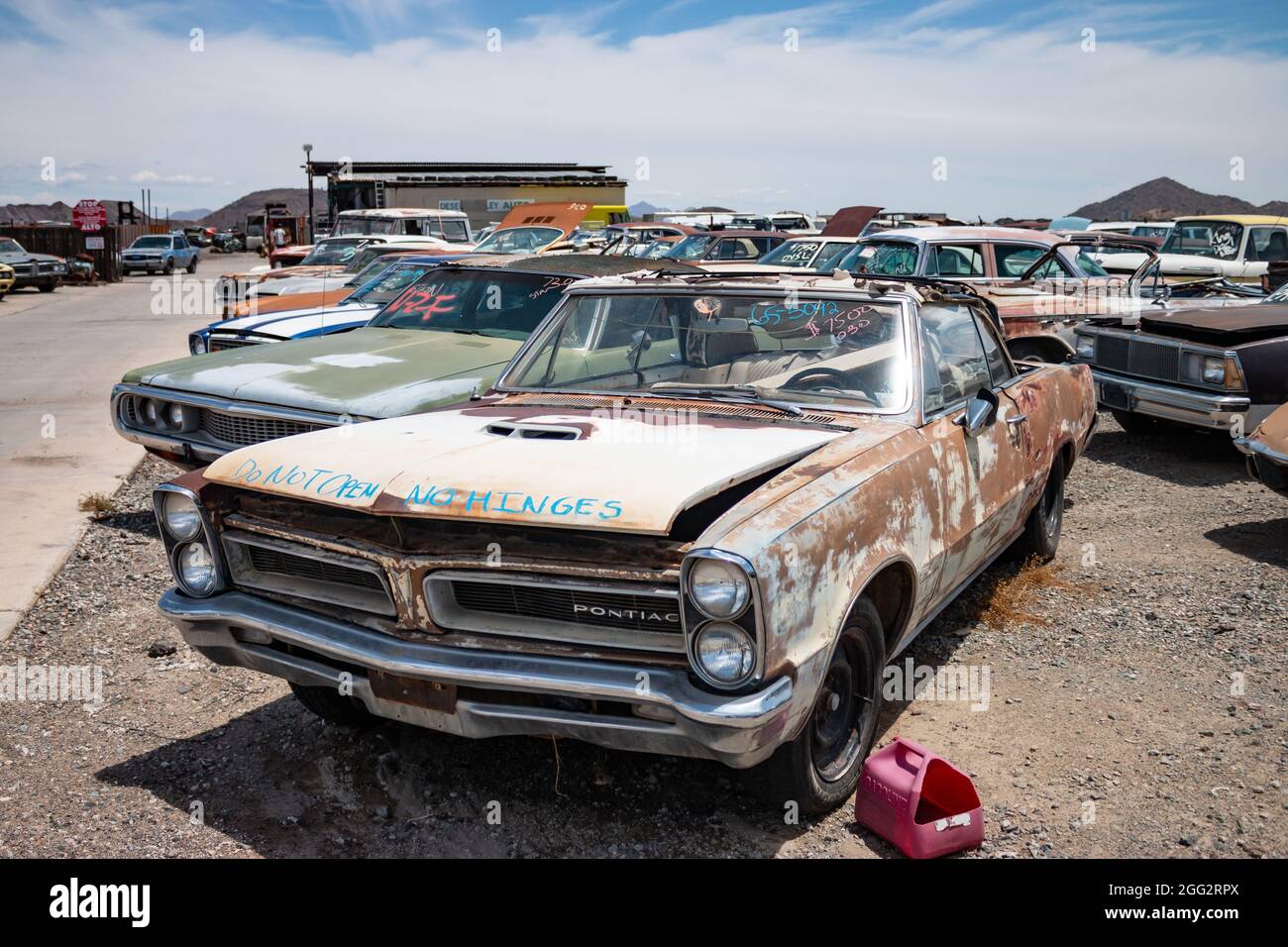 classic 1960s vintage American cars in Arizona junkyard Stock Photo Alamy