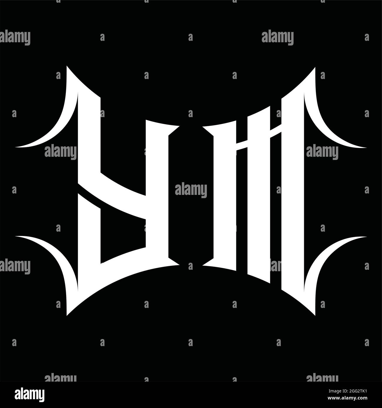 YM Logo monogram with abstract shape blackground design template Stock ...