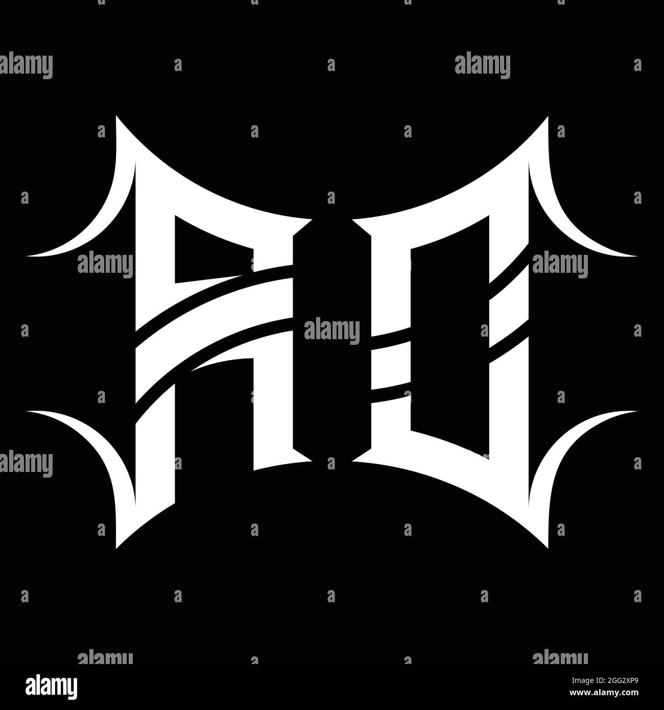 AO Logo monogram with abstract shape blackground design template Stock ...