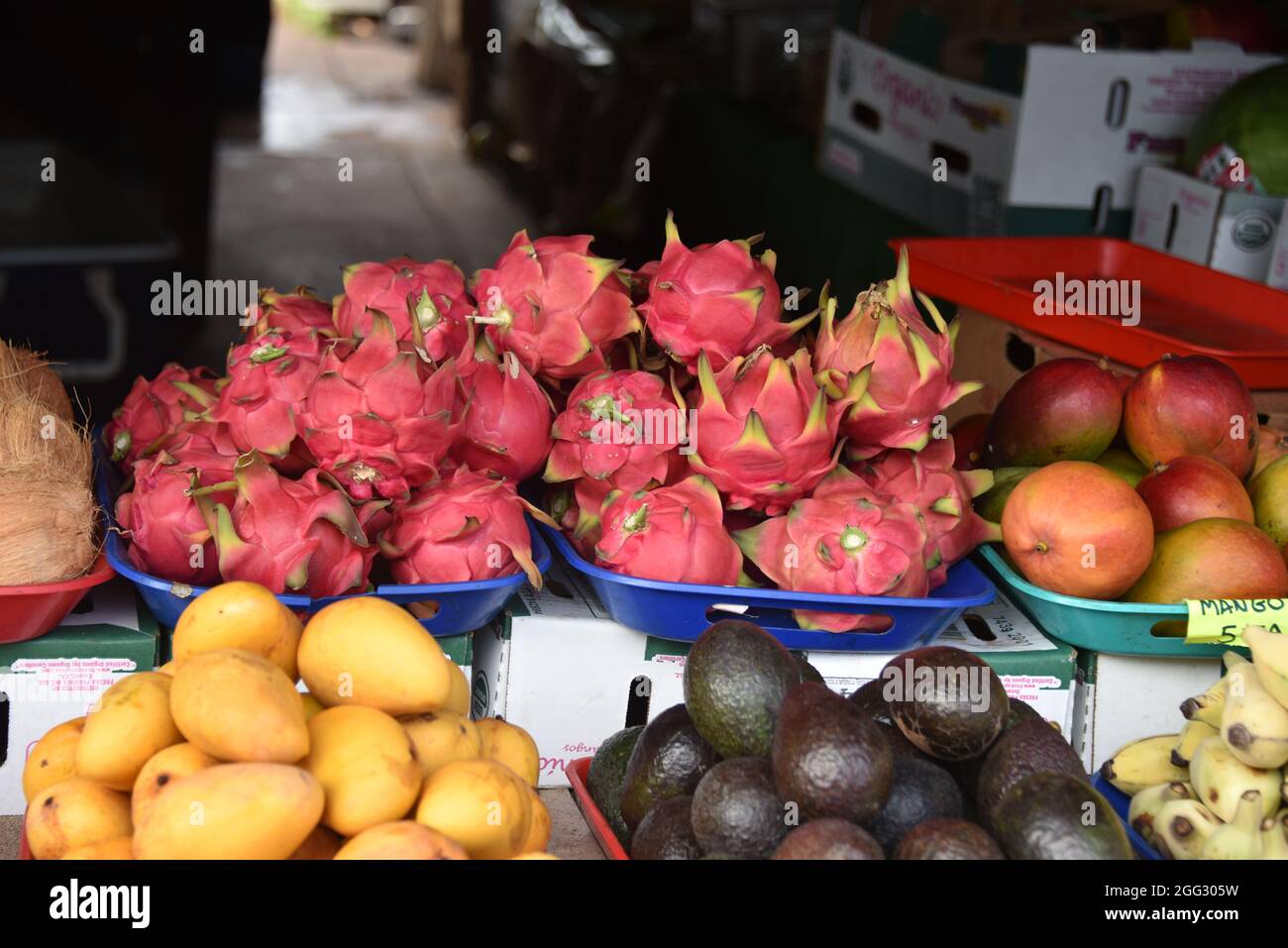 Oahu, HI. U.S.A. 6/4/2021. Kahuku Land Farms, Rick’s Brand and Aunty’s