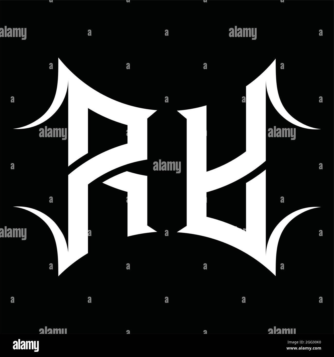 RY Logo monogram with abstract shape blackground design template Stock ...