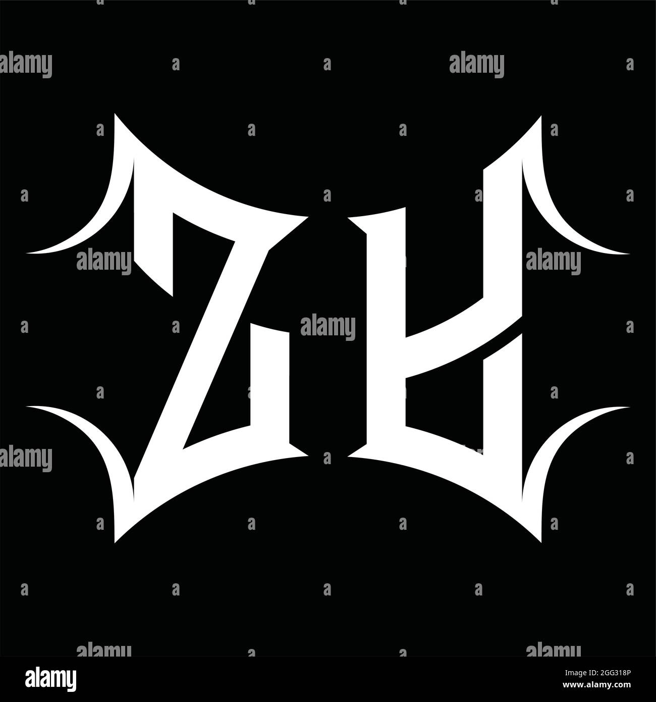 ZY Logo monogram with abstract shape blackground design template Stock ...