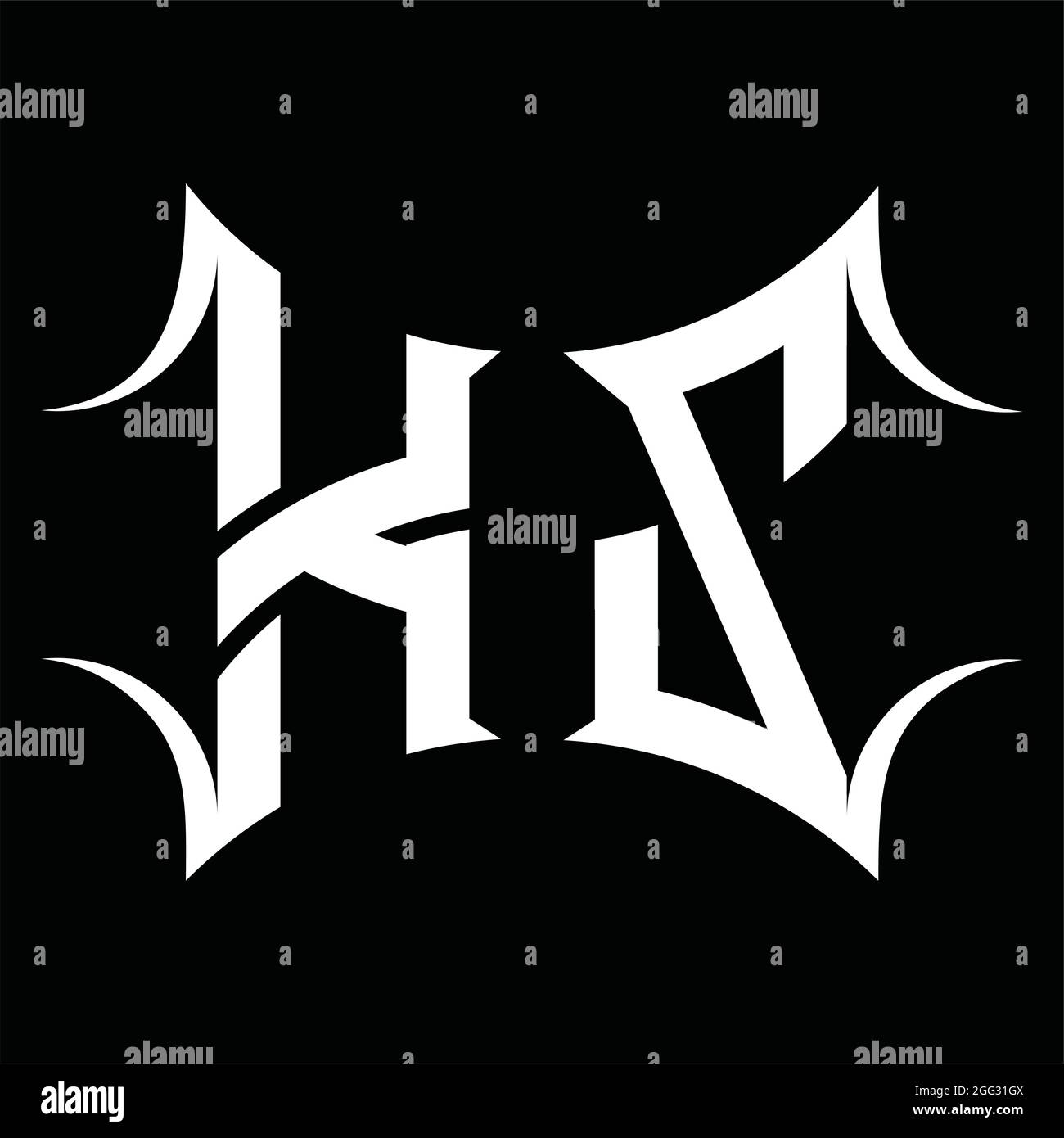 KZ Logo monogram with abstract shape blackground design template Stock ...