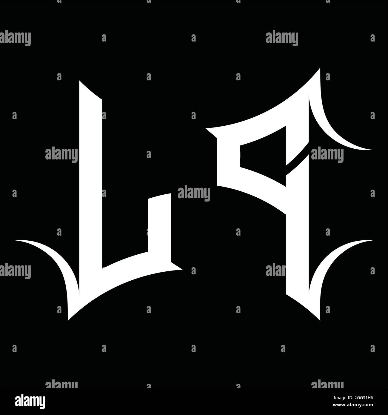 LP Logo monogram with abstract shape blackground design template Stock ...