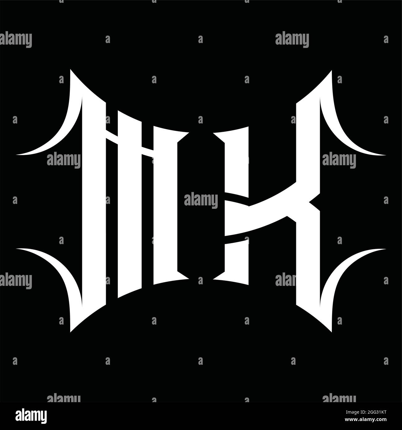 MK Logo monogram with abstract shape blackground design template Stock ...
