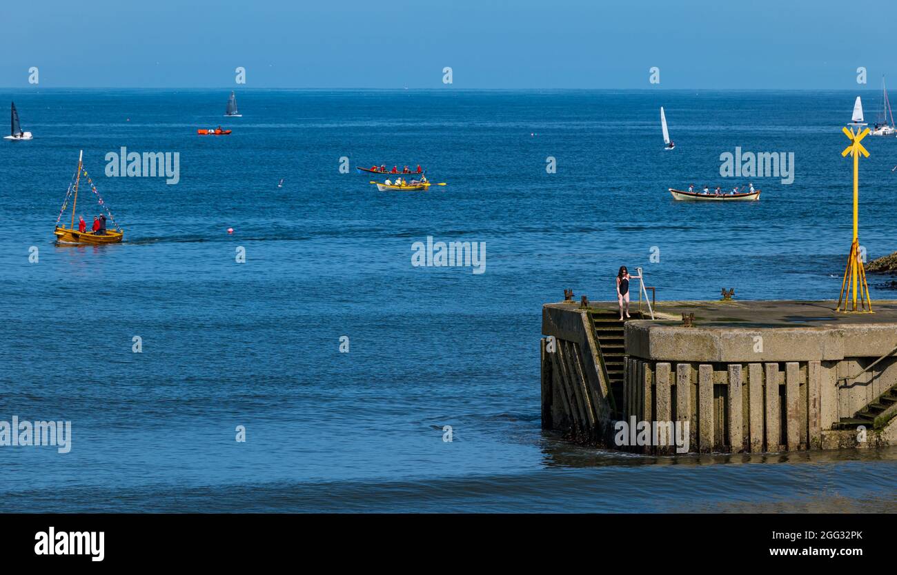North Berwick, East Lothian, Scotland, UK, 28th August 2021. UK Weather