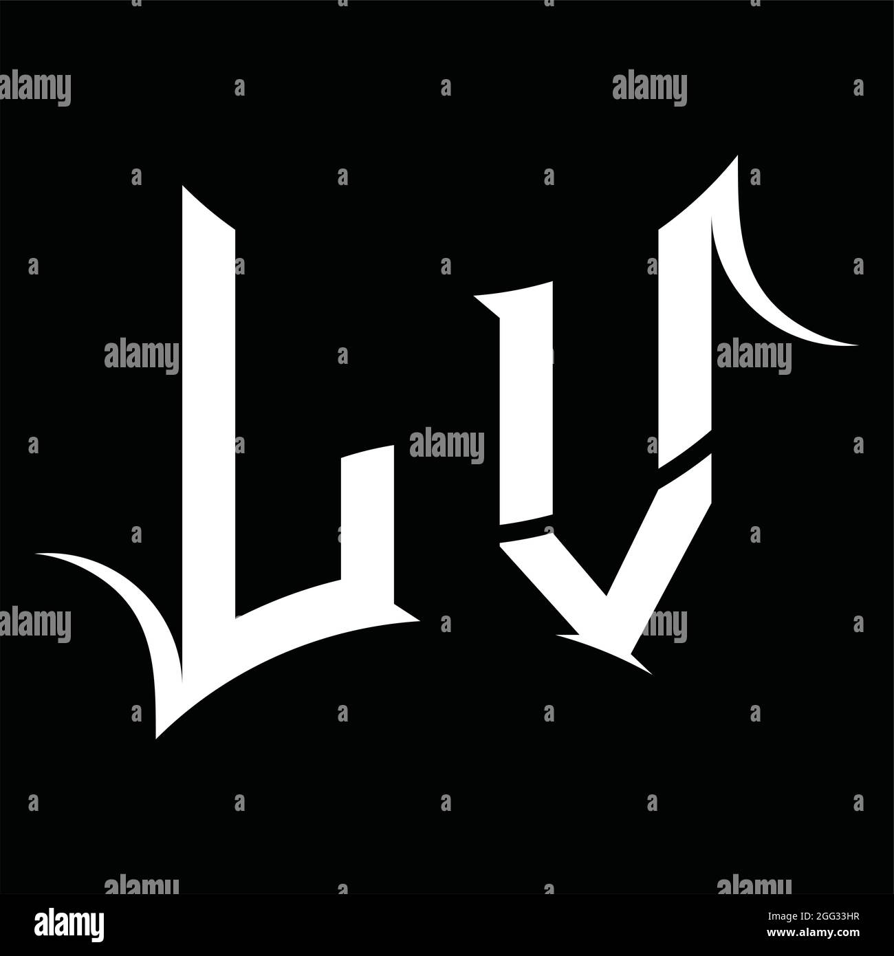 Lv logo monogram with emblem shield style design Vector Image