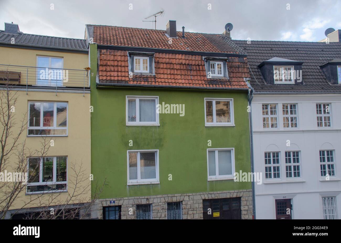 Aachen December 2022 beautiful house facade in the city center Stock