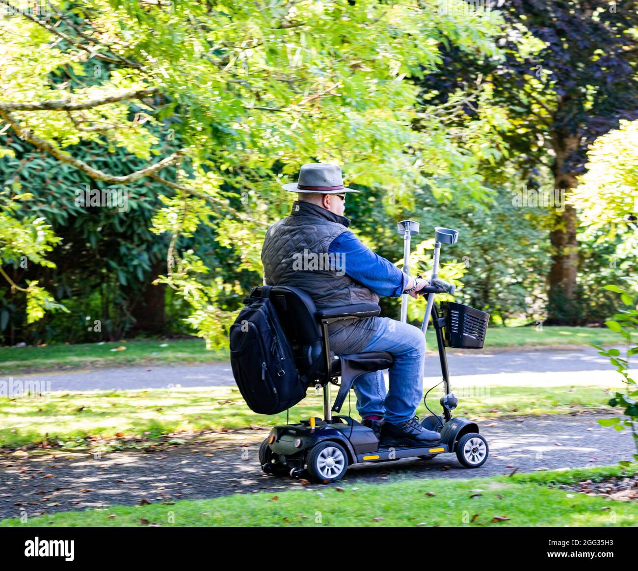 Mobility scooter outside a bank hires stock photography and images Alamy