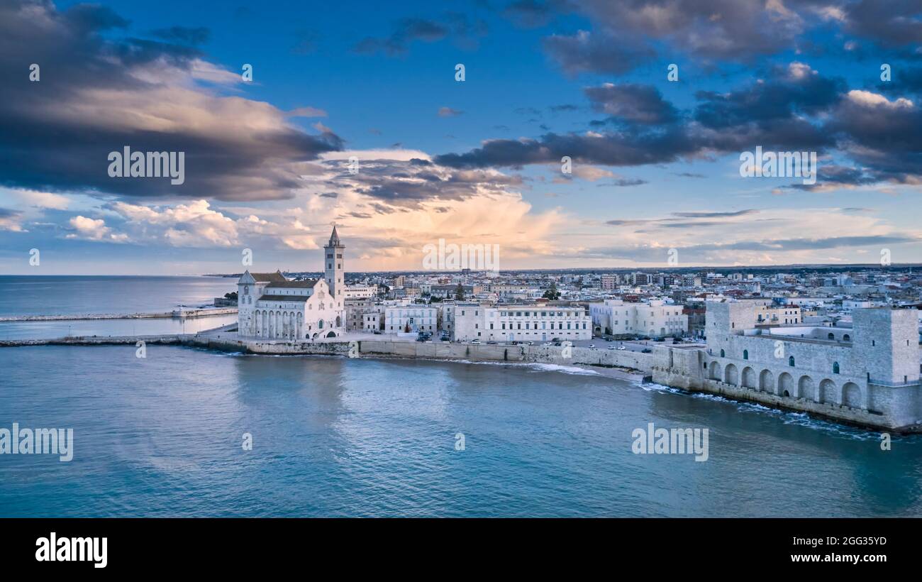 Trani cathedral by drone Stock Photo