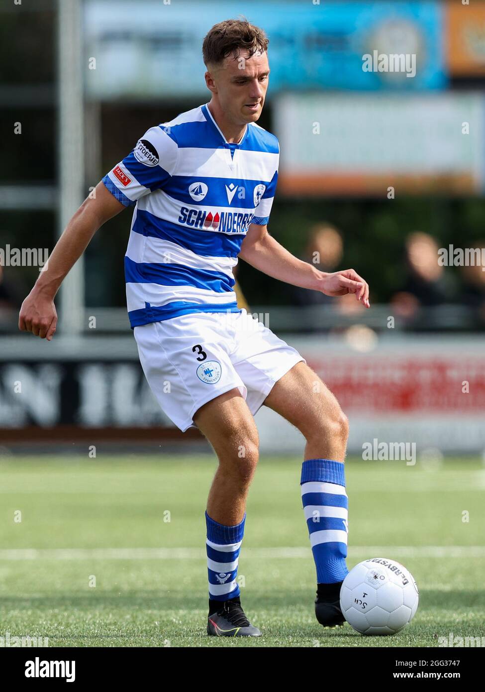 DEN HAAG, NETHERLANDS - AUGUST 28: Yannick Zeeman of Spakenburg during the  Jack's League match between Scheveningen and Spakenburg at Sportpark  Houtrust on August 28, 2021 in Den Haag, Netherlands (Photo by